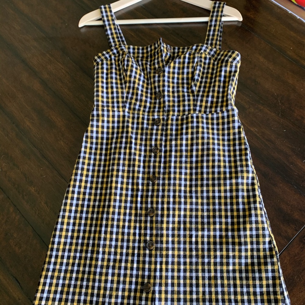 Hollister gingham dress with buttons